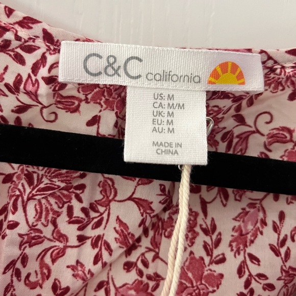 C&C California Pink Floral Blouse - Picture 4 of 8